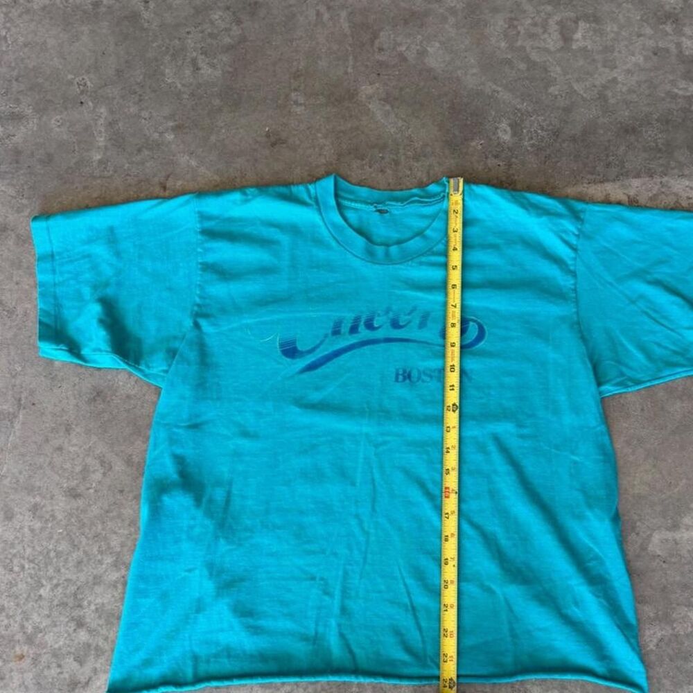 Fruit-of-the-loom Men's Blue and Green T-shirt